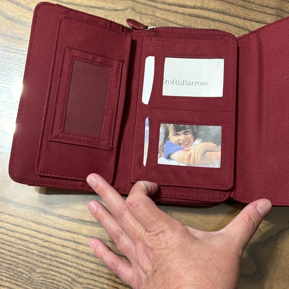 Clutch organizer red faux croc new - Picture 5 of 8